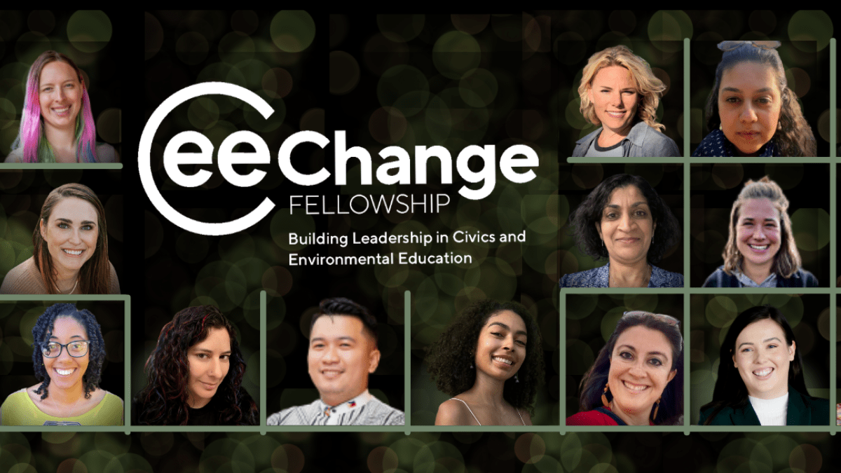 Thirty smiling faces represent the 2023 CEE-Change Fellowship.