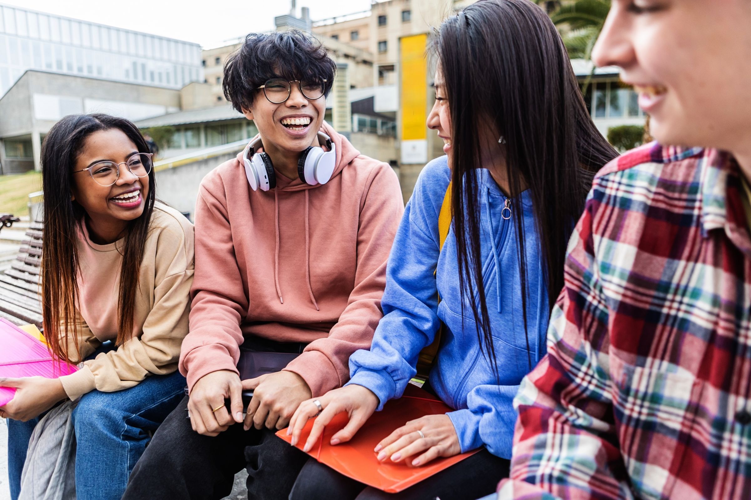 group of middle school students