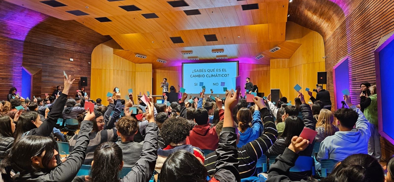 Martin during a participatory activity at an event on youth and climate change