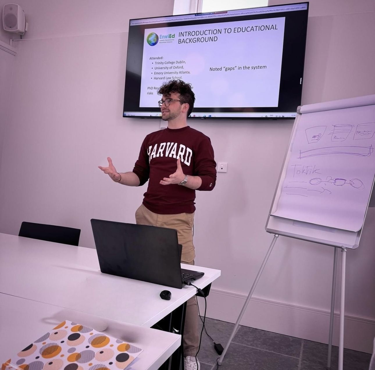  Luke presenting his work with EnviED