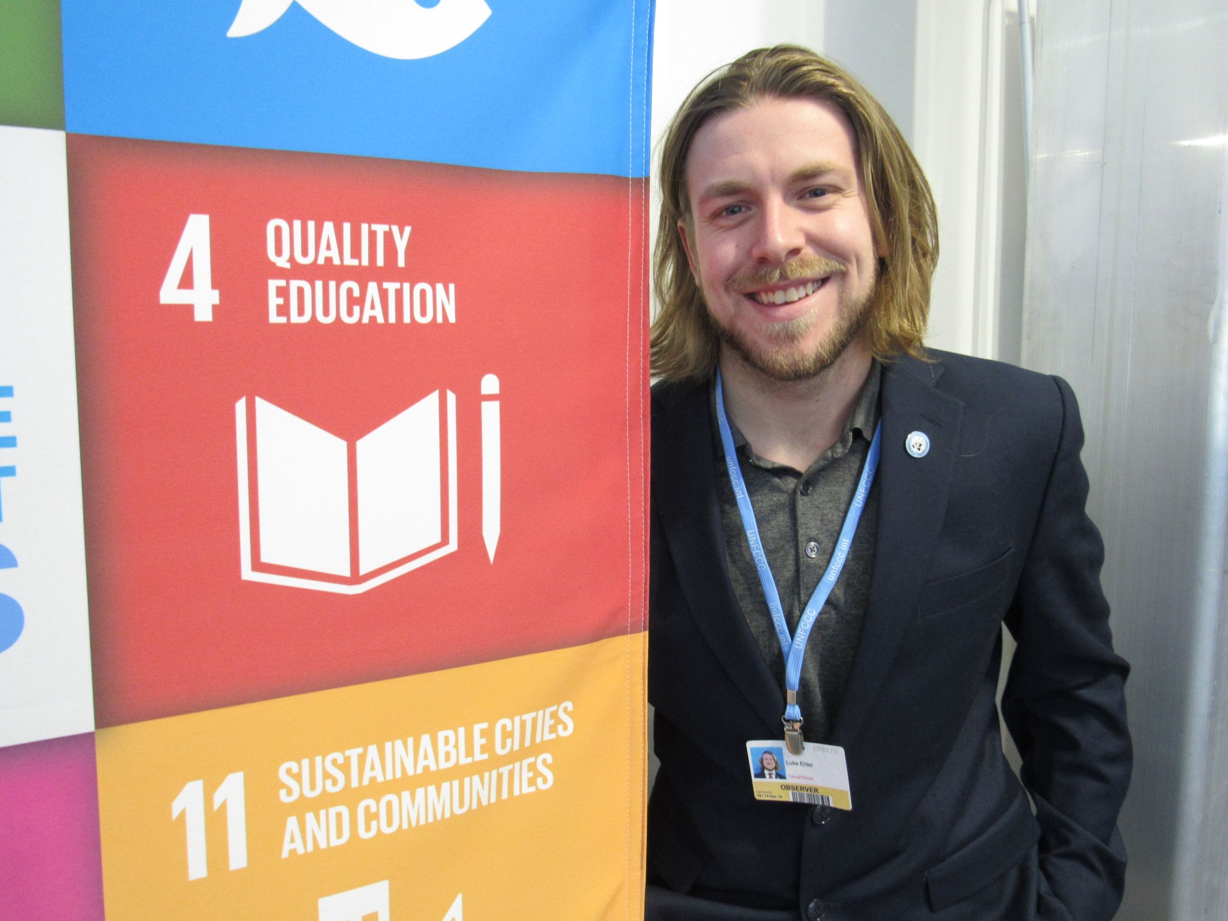  Luke attending COP24 in Katowice as a delegate of the United Nations Association in Canada and Canada Service Corps programs.