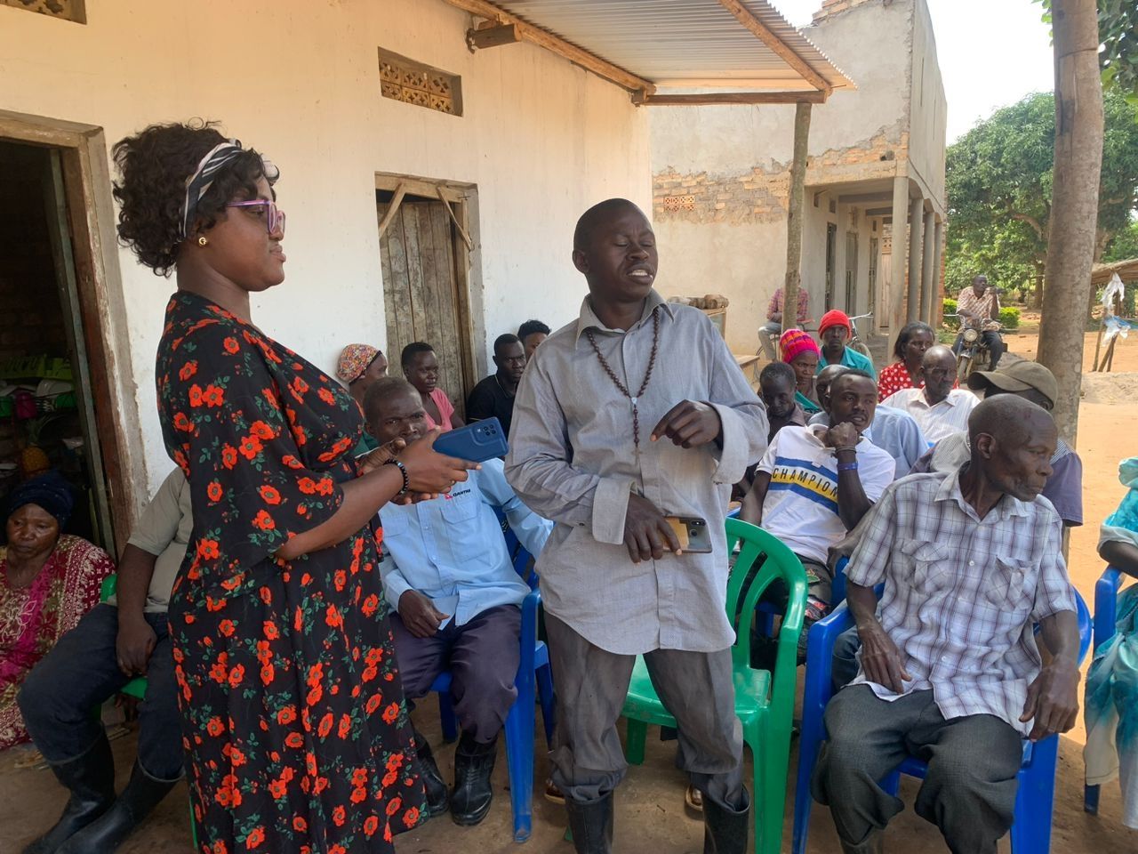 Margaret engages the grassroots in Uganda on climate policies and effective participation. 