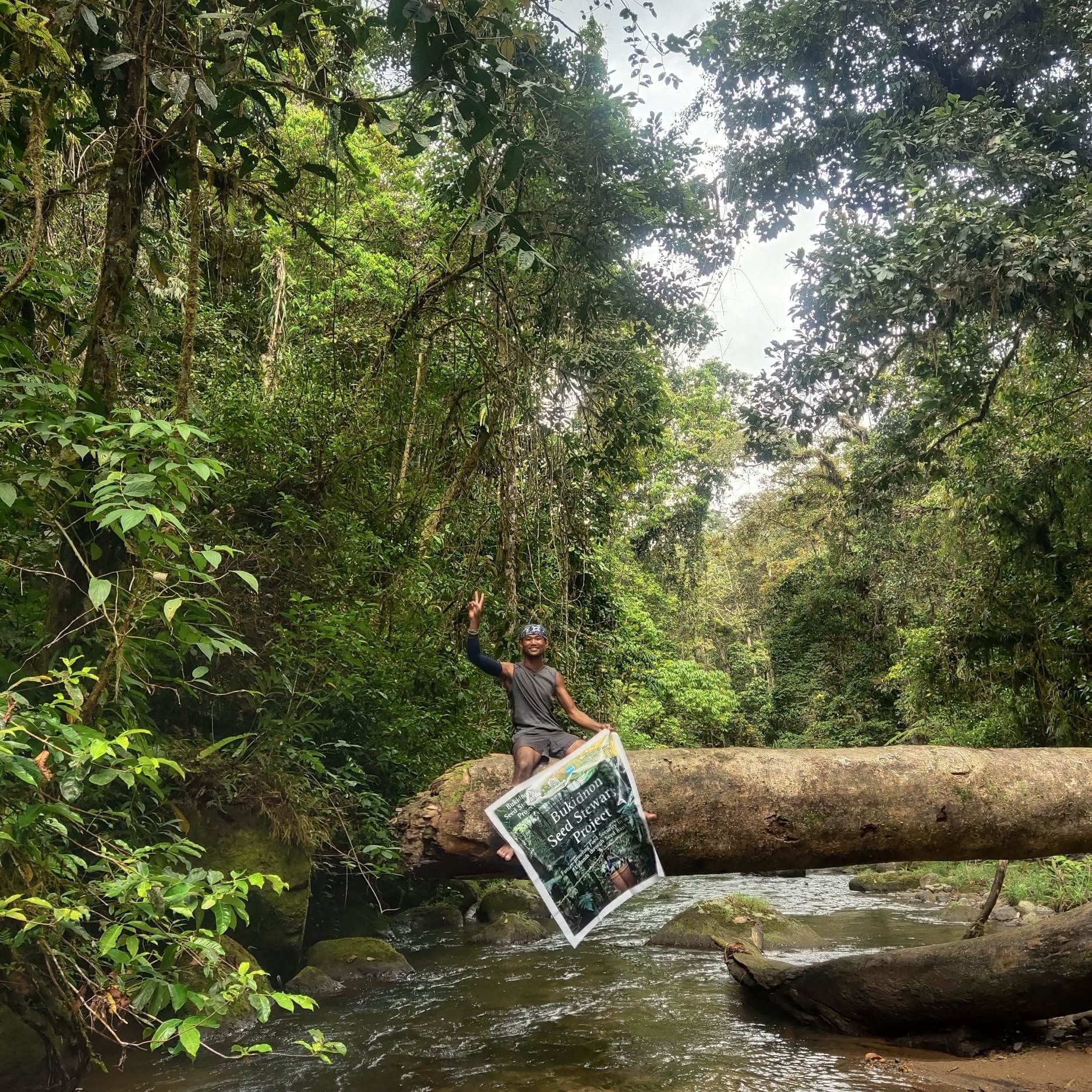 Forest walk during community consultation for seed saving effort
