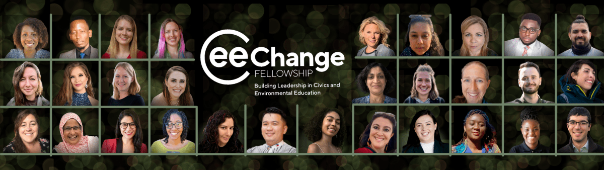 Thirty smiling faces represent the 2023 CEE-Change Fellowship.