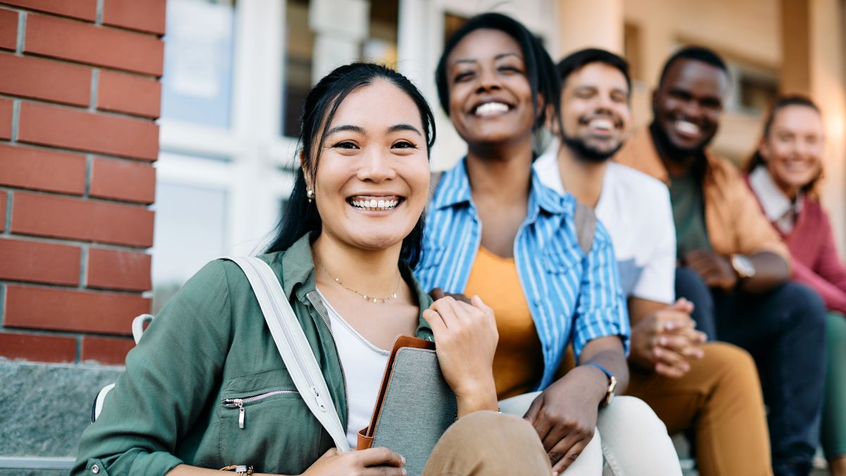 diverse group of young teachers