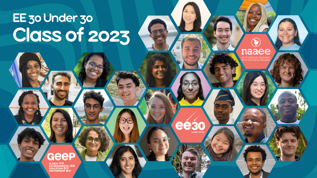 NAAEE EE 30 Under 30 Class of 2023, faces of 30 young people in beehive grid
