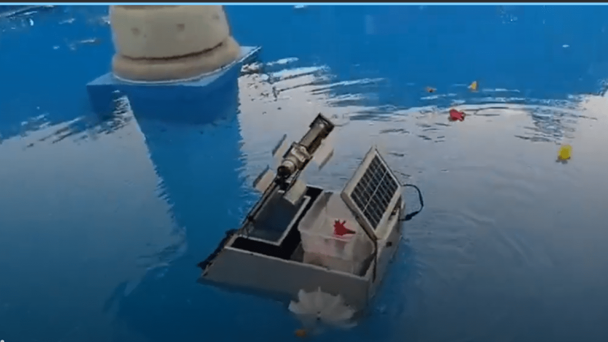 box with solar panel