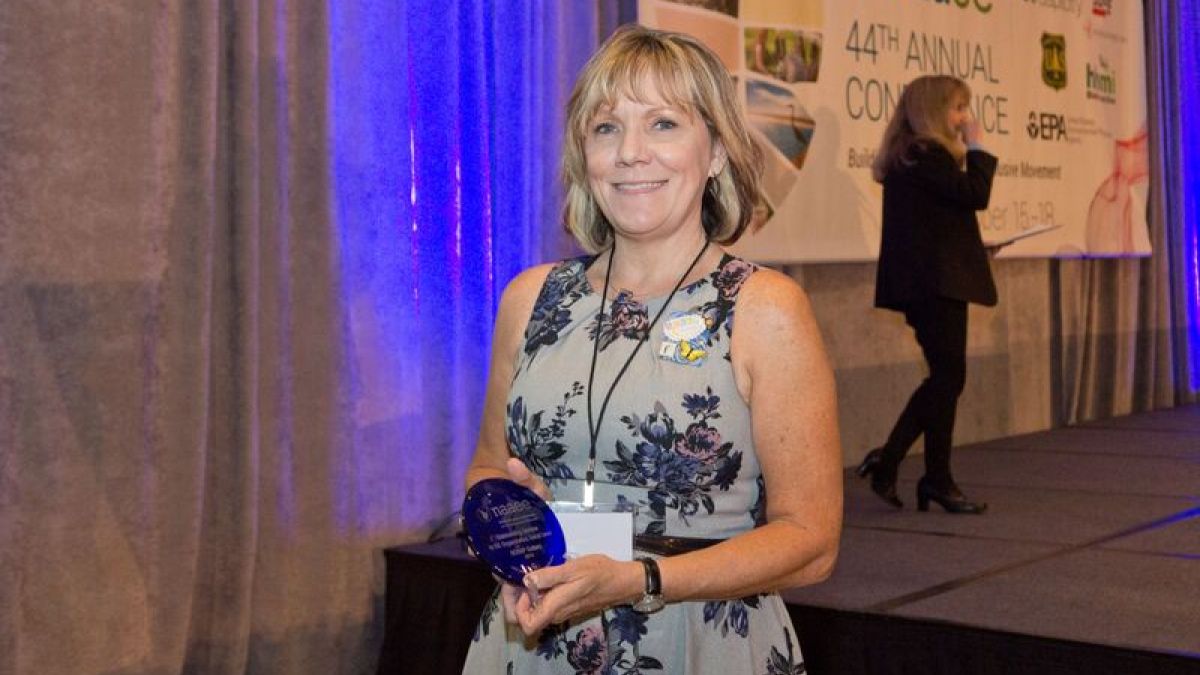 The S.C.R.A.P. Gallery Receives NAAEE's Award for Outstanding Service to EE by an Organization at the Local Level at NAAEE's 2015 Annual Conference in San Diego, CA. 