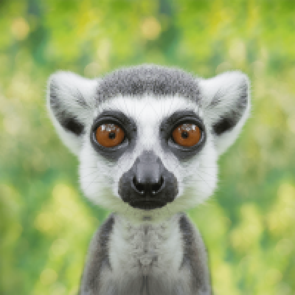 A gray and white lemur