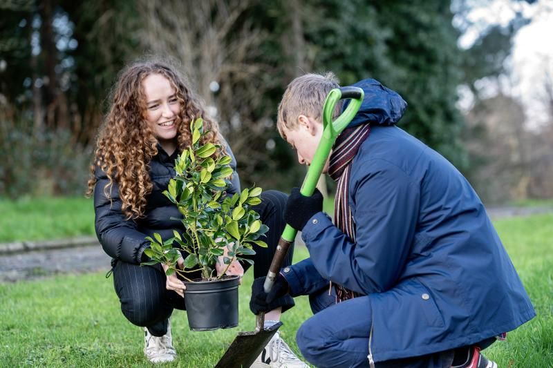 Rosalind Skillen planting tree