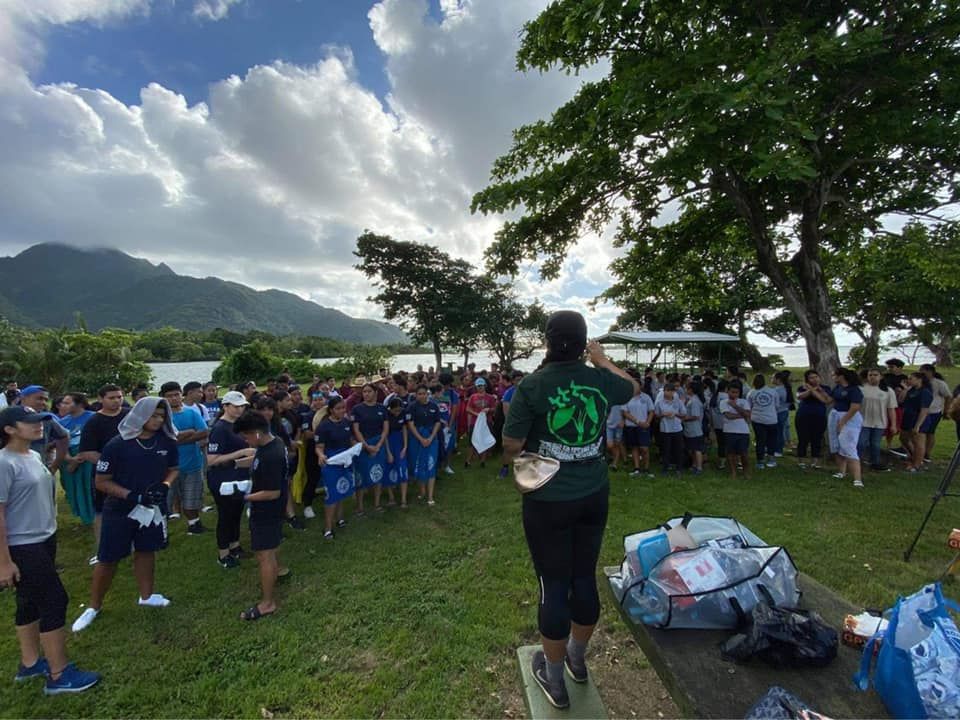 Sabrina Sulaui-Mahuka coastal cleanup