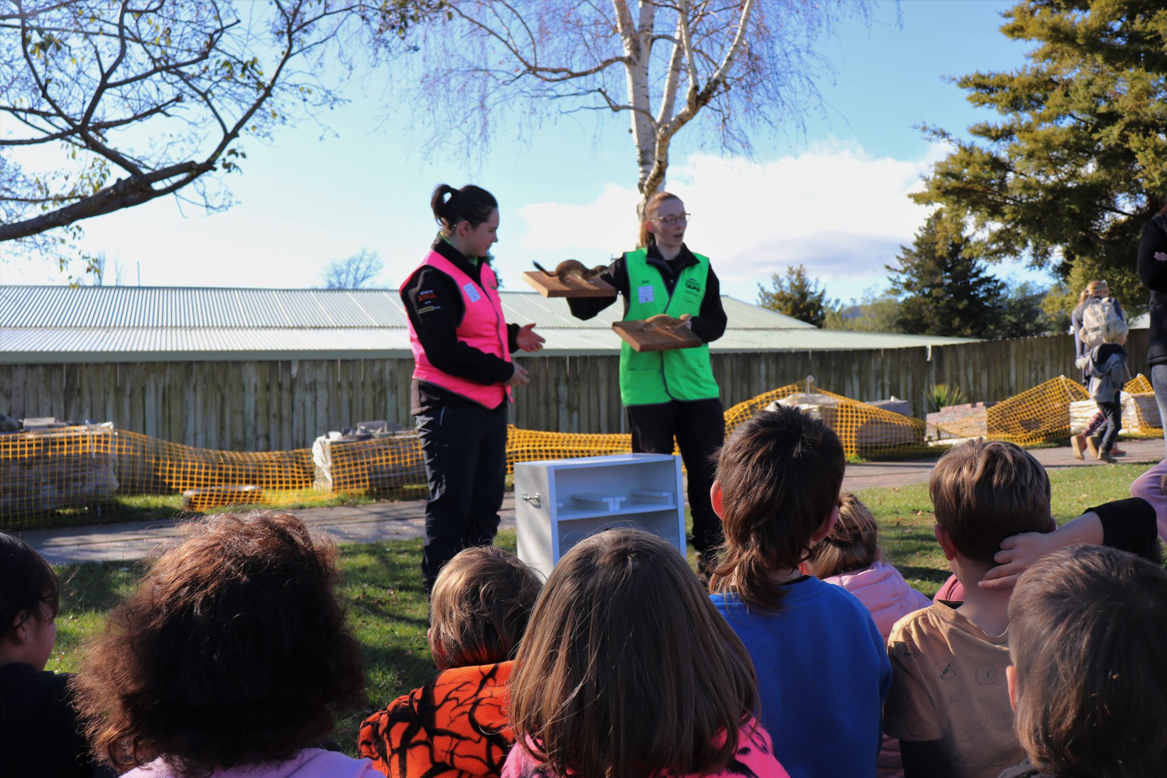 Kids Greening Taupō teaching about Predator Free 2050 Aotearoa.