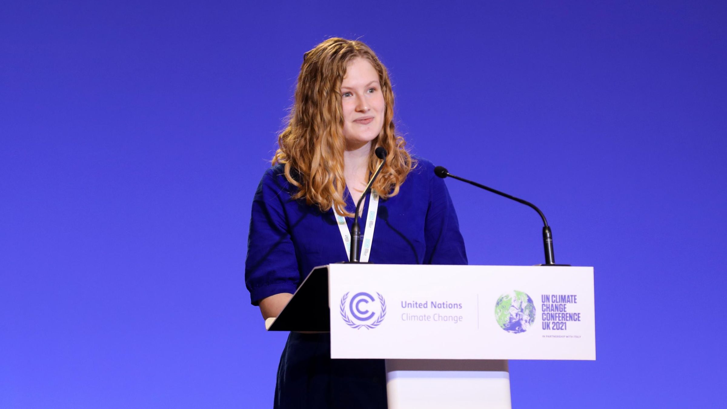 Delivering a keynote speech as an organiser of the COP26 UK Presidency event ‘Together for Tomorrow’, facilitating climate education pledges from 21 countries.