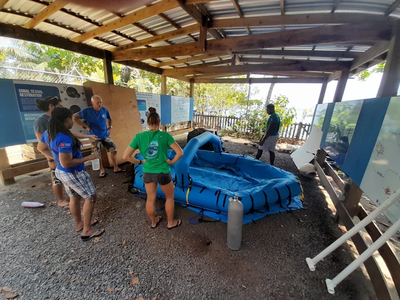 Building our Coral Rearing In-situ Basin, aka CRIB.