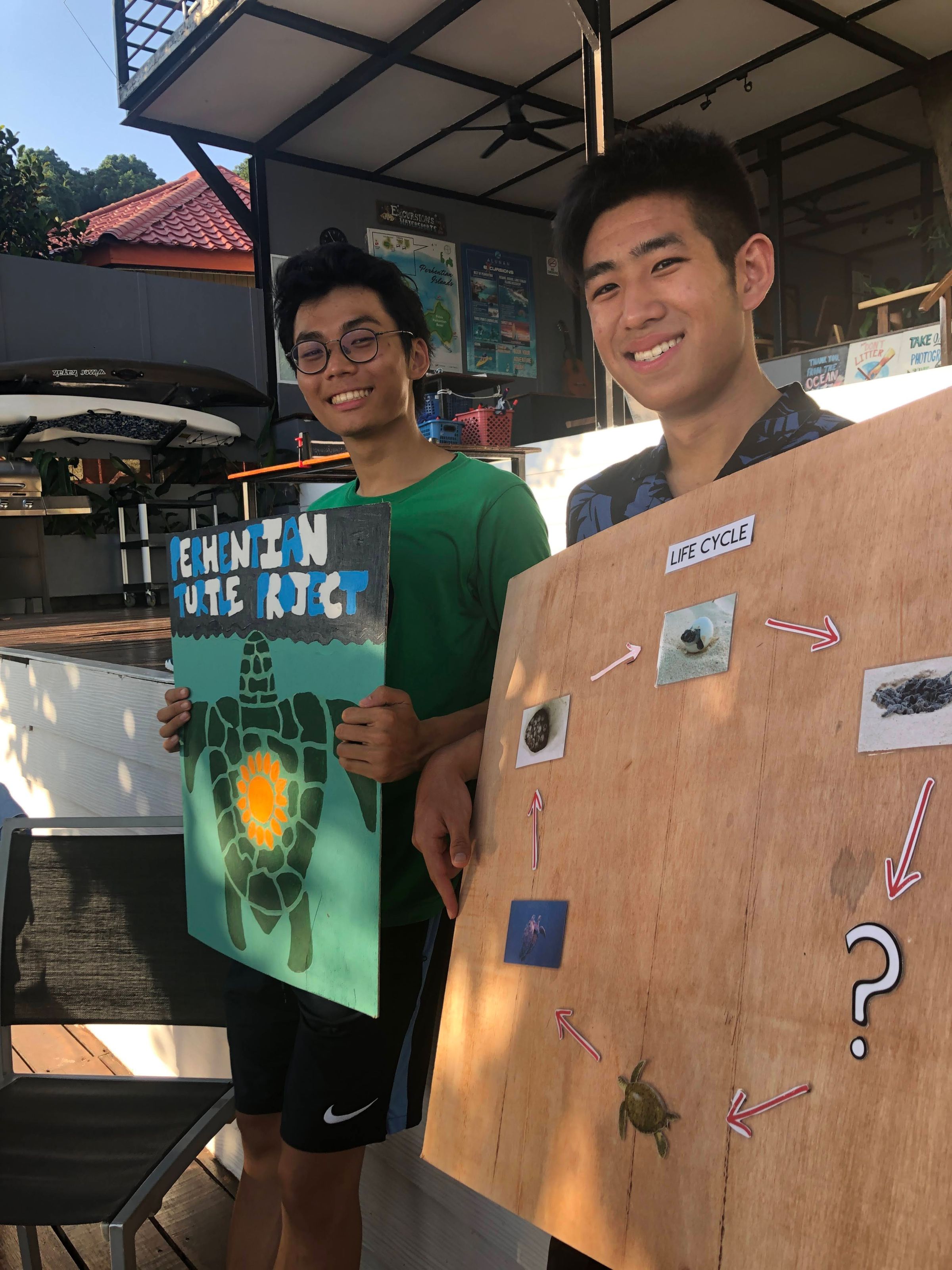 Educating tourists about turtle conservation in Pulau Perhentian.