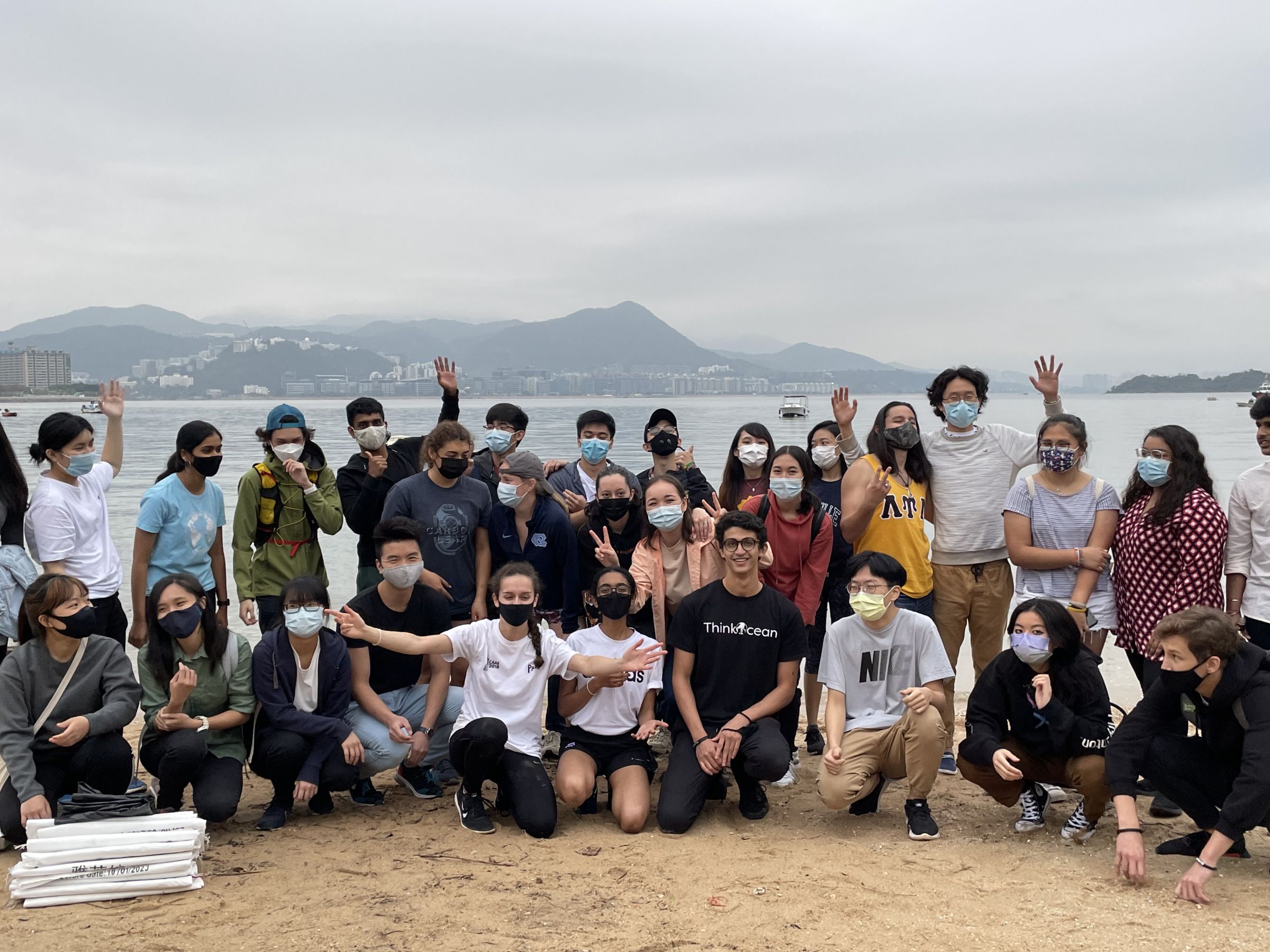 A beach cleanup organized by Serag and his team in Hong Kong. Credit: ThinkOcean Society.