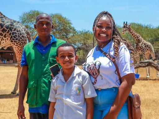 On a field trip with students from Sacred Heart Primary School Mombasa at Nguuni Nature Sanctuary. For most of them, it was their first time seeing wildlife like giraffe.