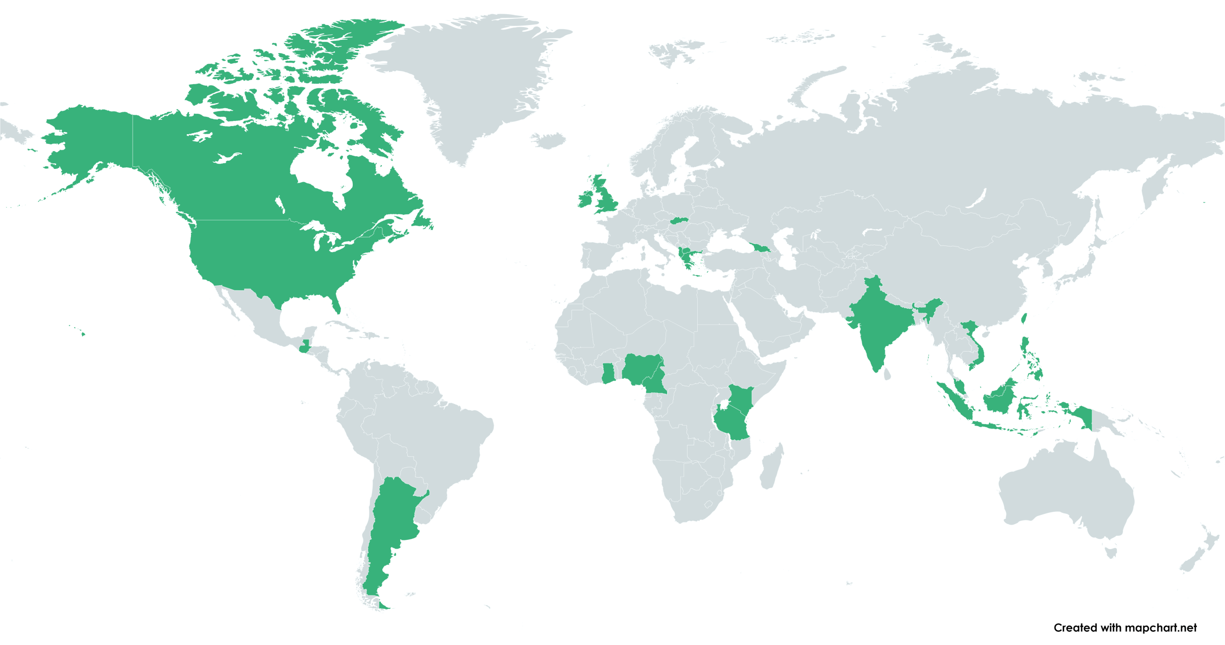 Map of 30u30s. 