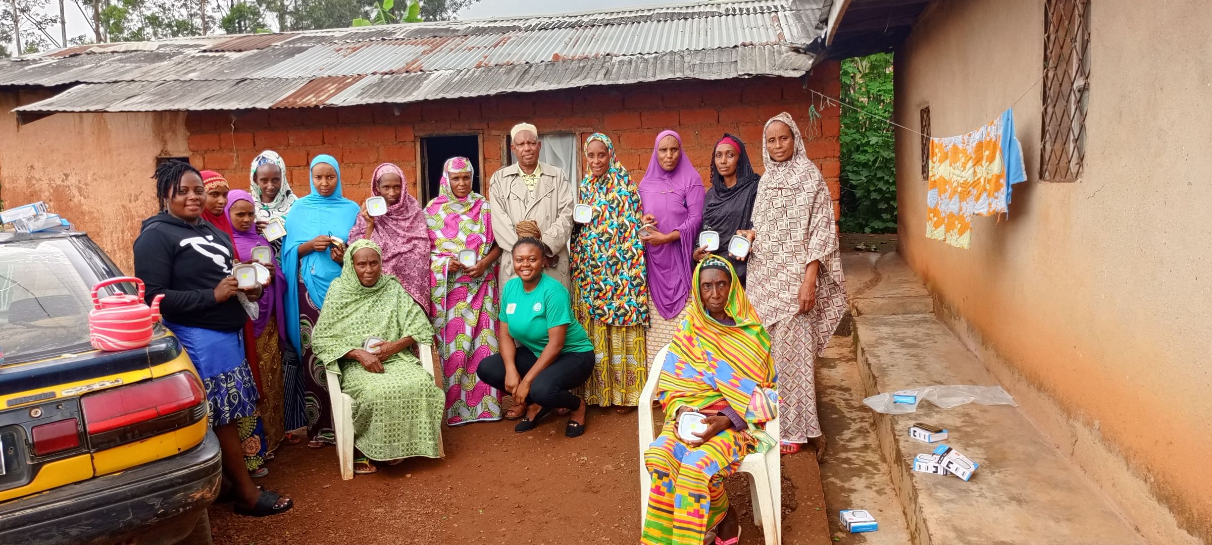 A group of community members smiling.
