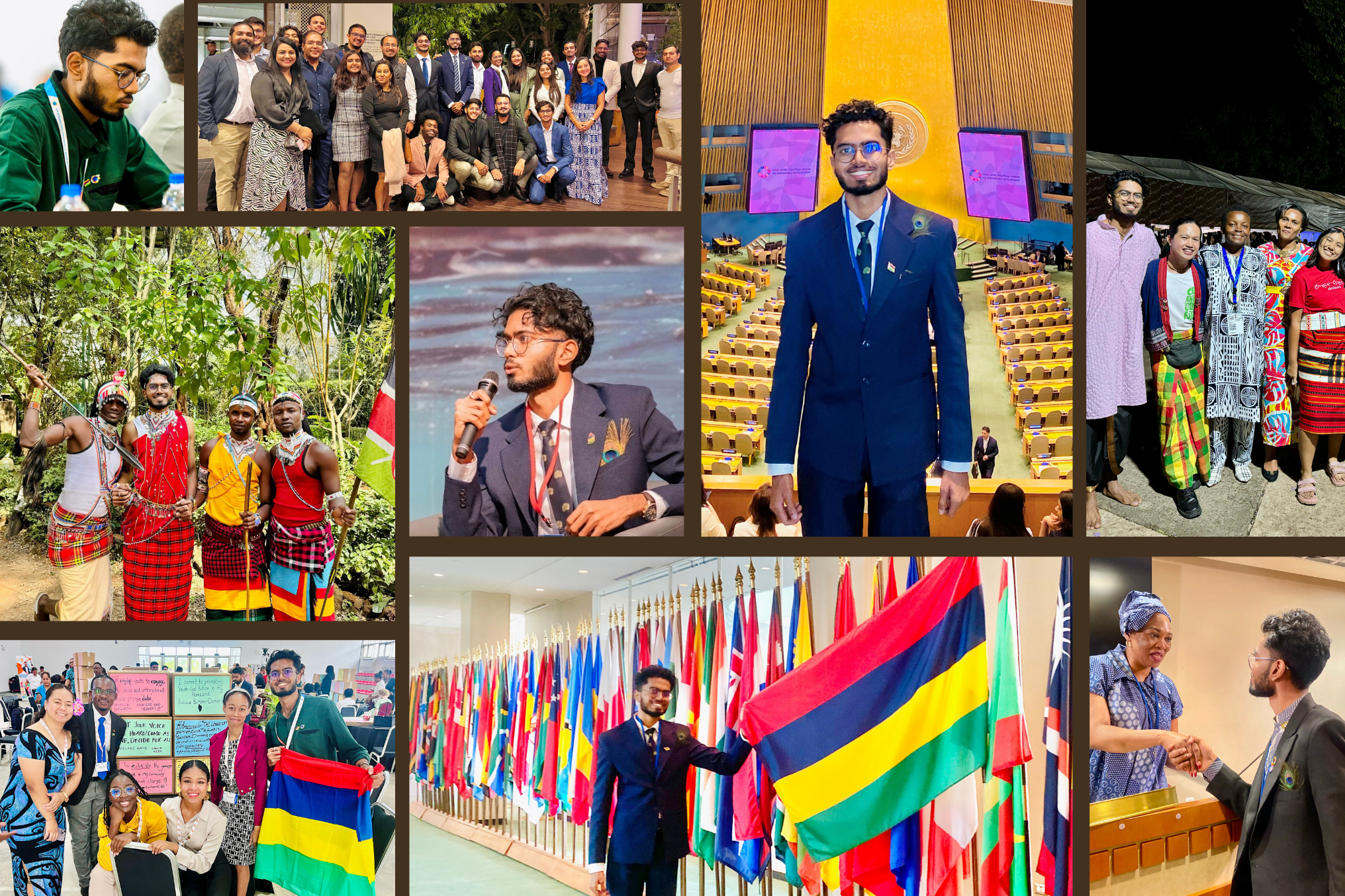 Krishna fostering his village-originated ecocentric values through various cultural- and scientific- diplomacy events at various countries including international bodies like the African Union and the United Nations. 